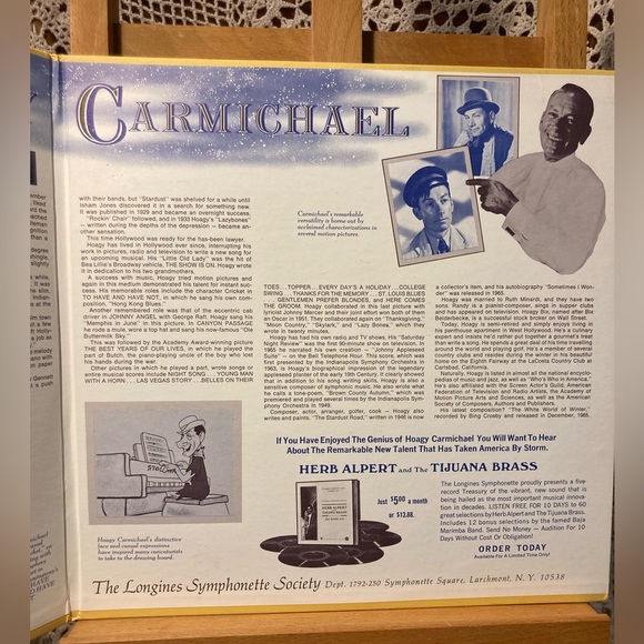 Hoagy Carmichael - Vintage Composer Festival Record, Longines - Picture 8 of 16